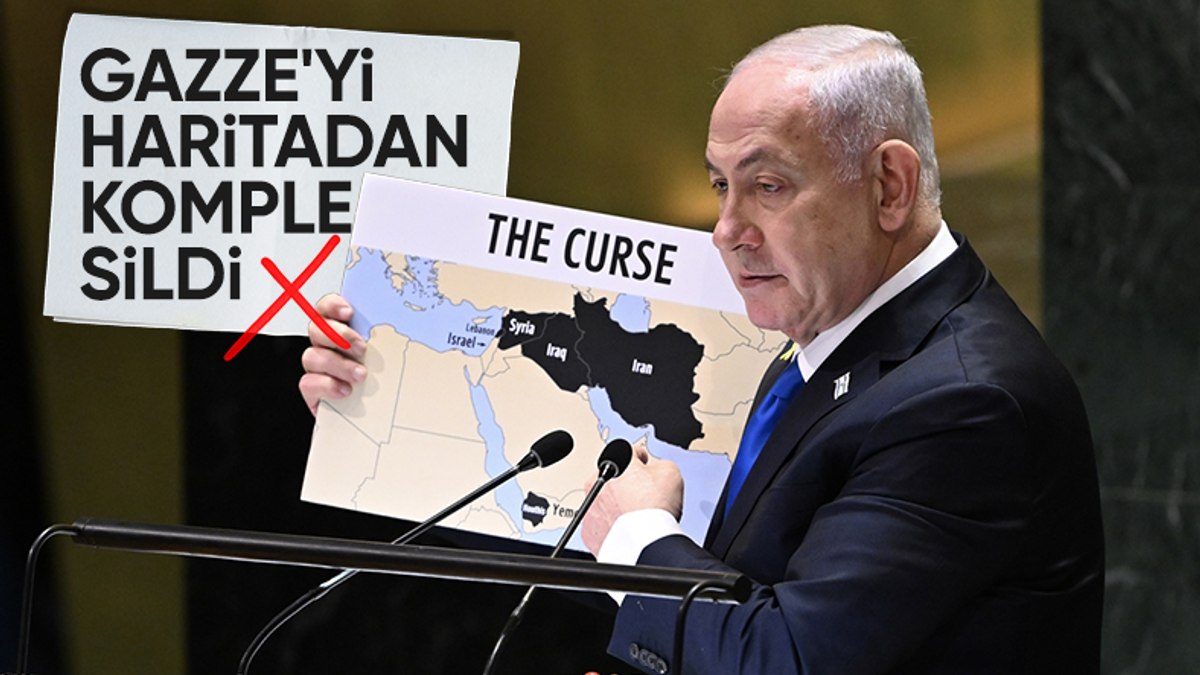 Binyamin Netanyahu’nun BM’de gösterdiği harita